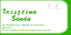 krisztina banda business card